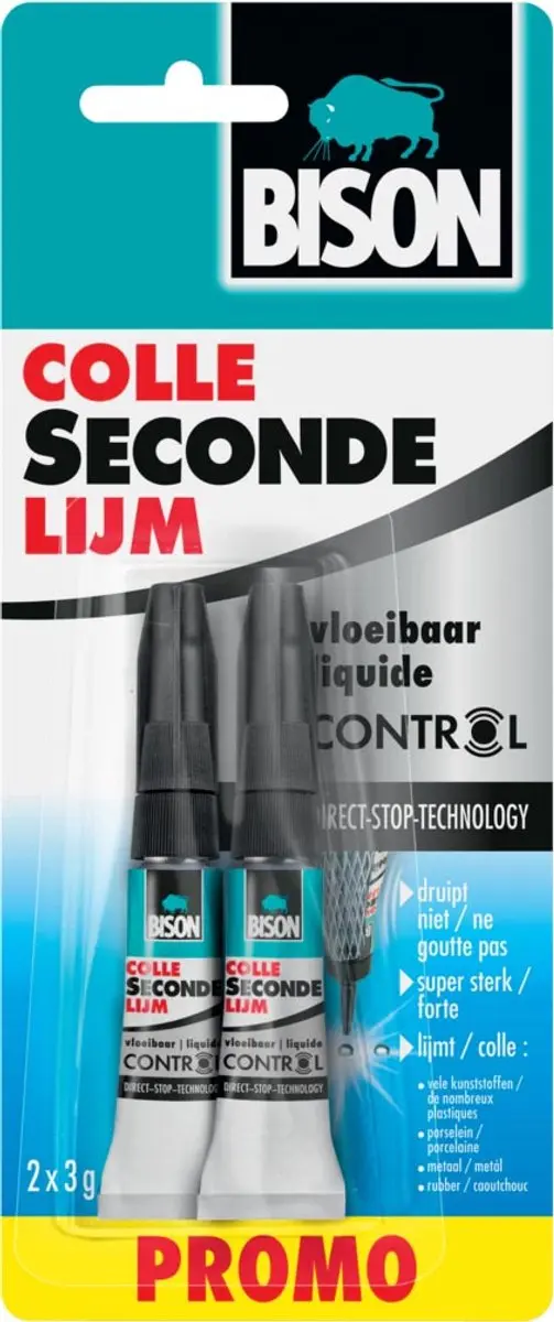 Bison Secondelijm Vloeibaar Control 6g - afbeelding 3 van 4