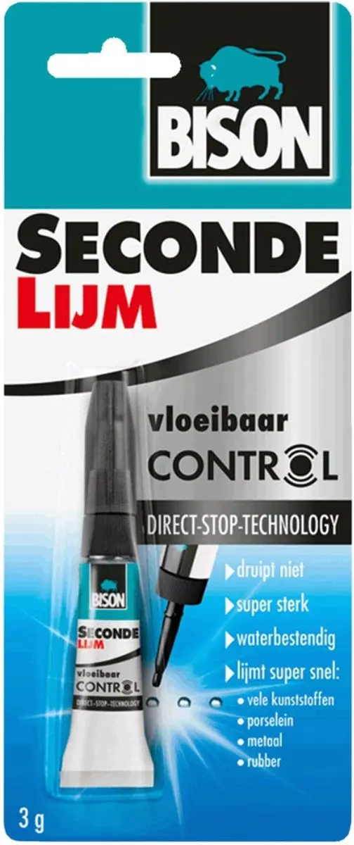Bison Secondelijm Vloeibaar Control 6g