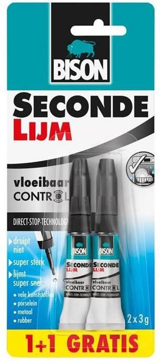 Bison Secondelijm Vloeibaar Control 6g - afbeelding 2 van 4