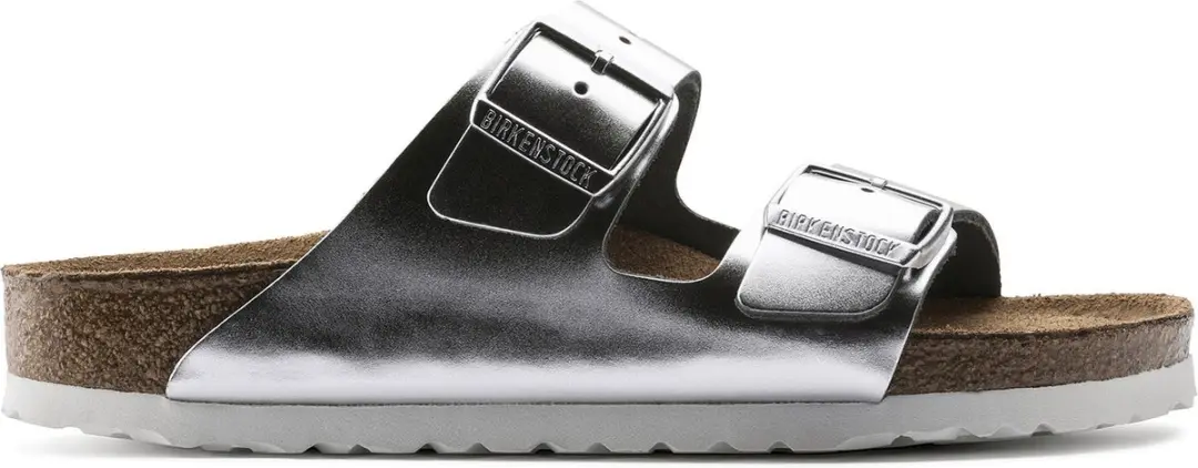 Birkenstock Arizona Dames Slippers Metallic Silver Regular-fit