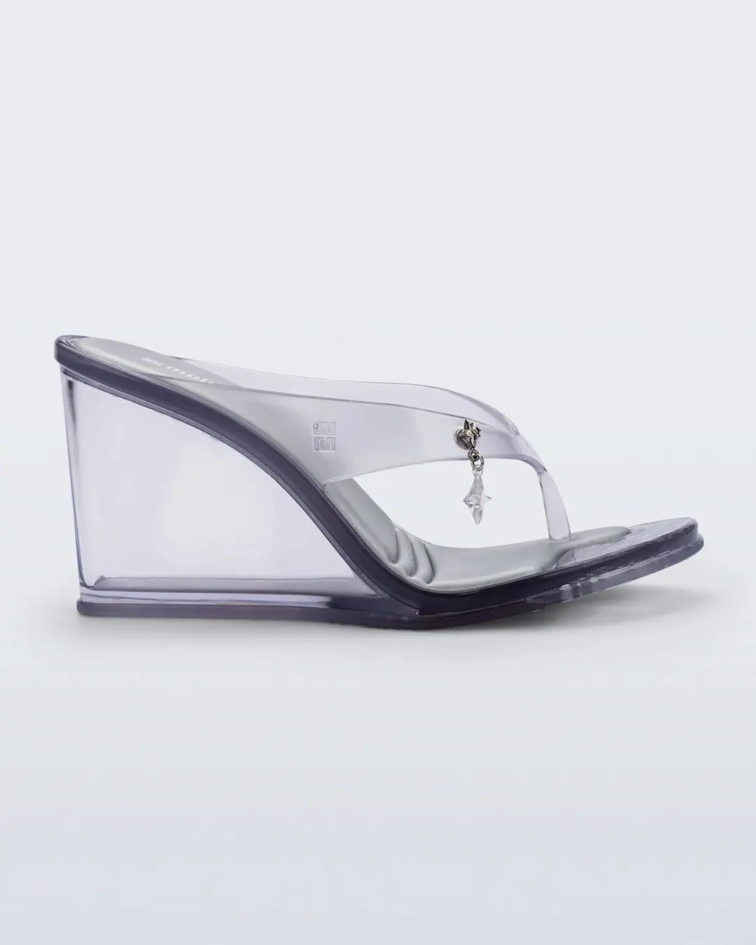 Melissa Nabeela AD Clear Grey Dames Slippers Hak Grijs Maat 37