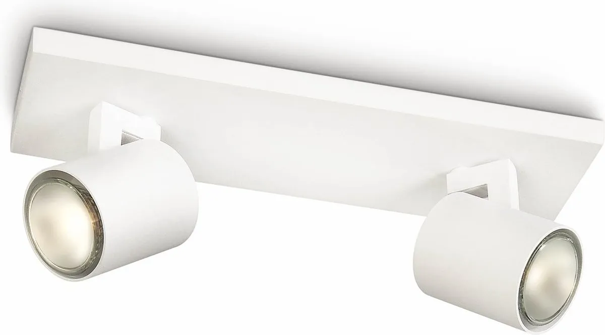 Philips Runner Opbouwspot GU10 - 2x Warmwit 4,6W - SceneSwitch