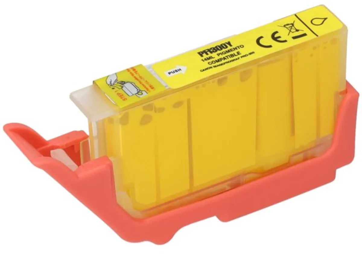 PrintAbout PFI-300Y Inktcartridge Geel - 14ml - Canon