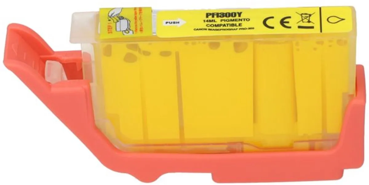 PrintAbout PFI-300Y Inktcartridge Geel - 14ml - Canon