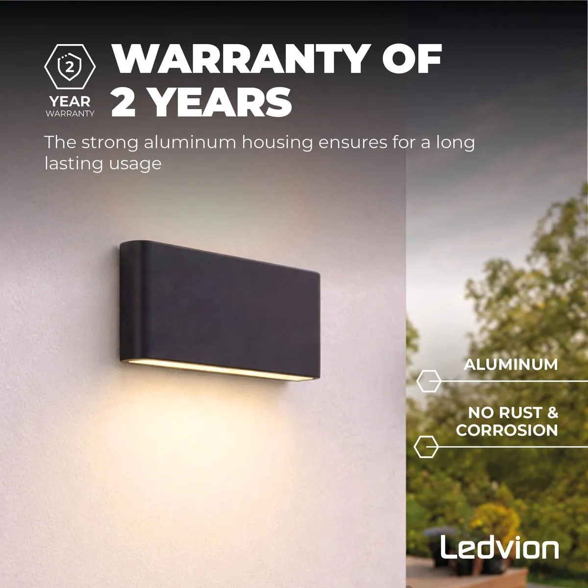LEDVION Mira M LED Wandlamp 12W - Zwart