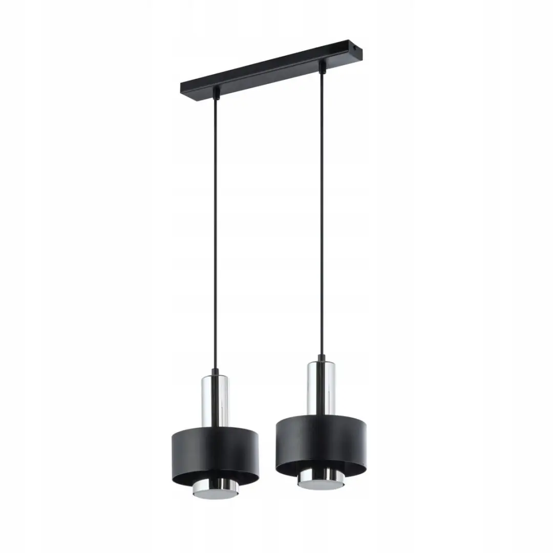 RIF LUX 2 Dubbele Hanglamp Zwart/Zilver Sigma 40784
