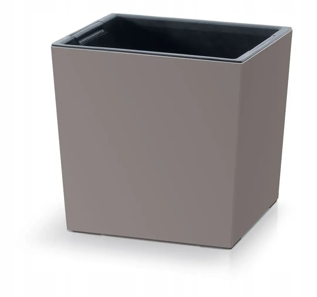 Matte Mocca Vierkante Pot met Inzetstuk