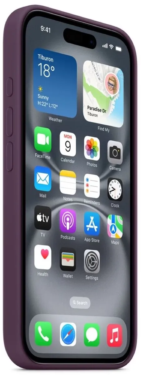 Apple iPhone 16 Silicone Backcover MagSafe - Plum MYY43ZM/A
