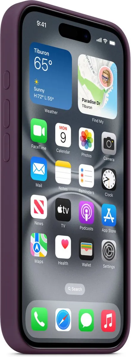 Apple iPhone 16 Silicone Backcover MagSafe - Plum MYY43ZM/A