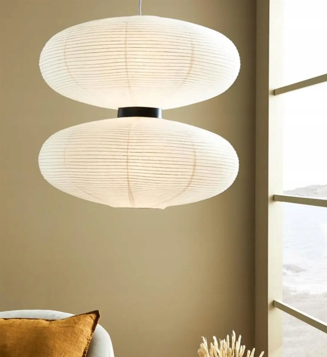 Markslöjd Dual Hanglamp 2xE27 Ø60cm Wit/Zwart - afbeelding 3 van 4