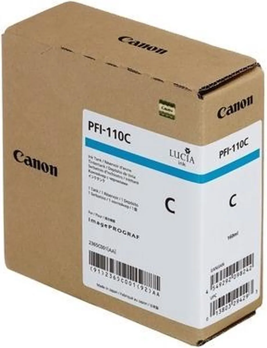 Canon PFI-110C Cyaan Inktcartridge