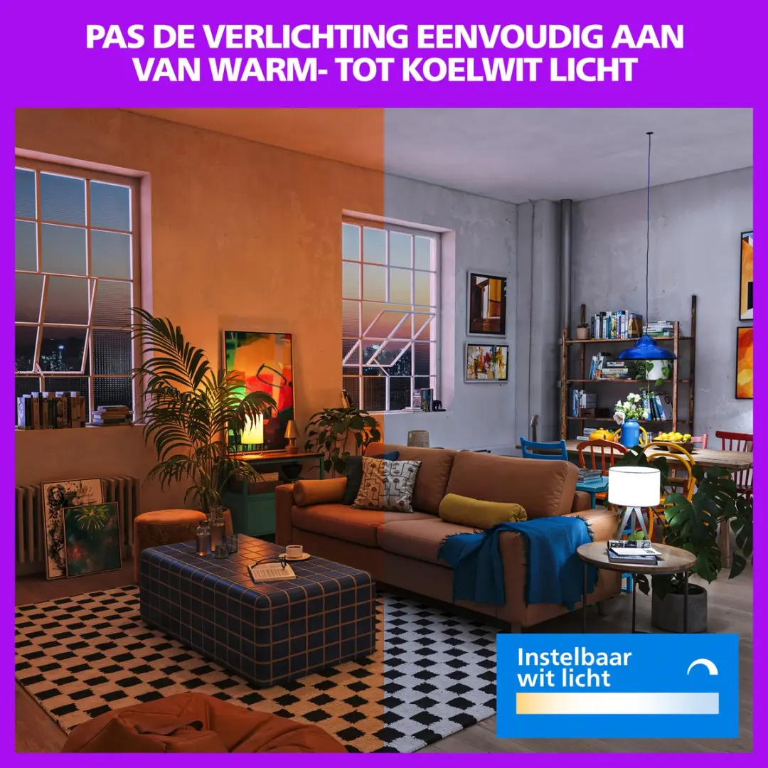 Philips Smart Lighting Kaarslamp 2-pack - E14 5W Mat Wit - afbeelding 5 van 6