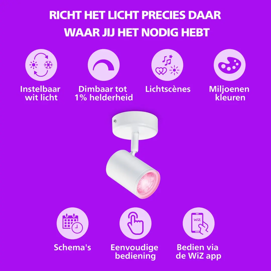 Philips Smart Lighting Opbouwspot GU10 RGB - 1x5W - afbeelding 5 van 6