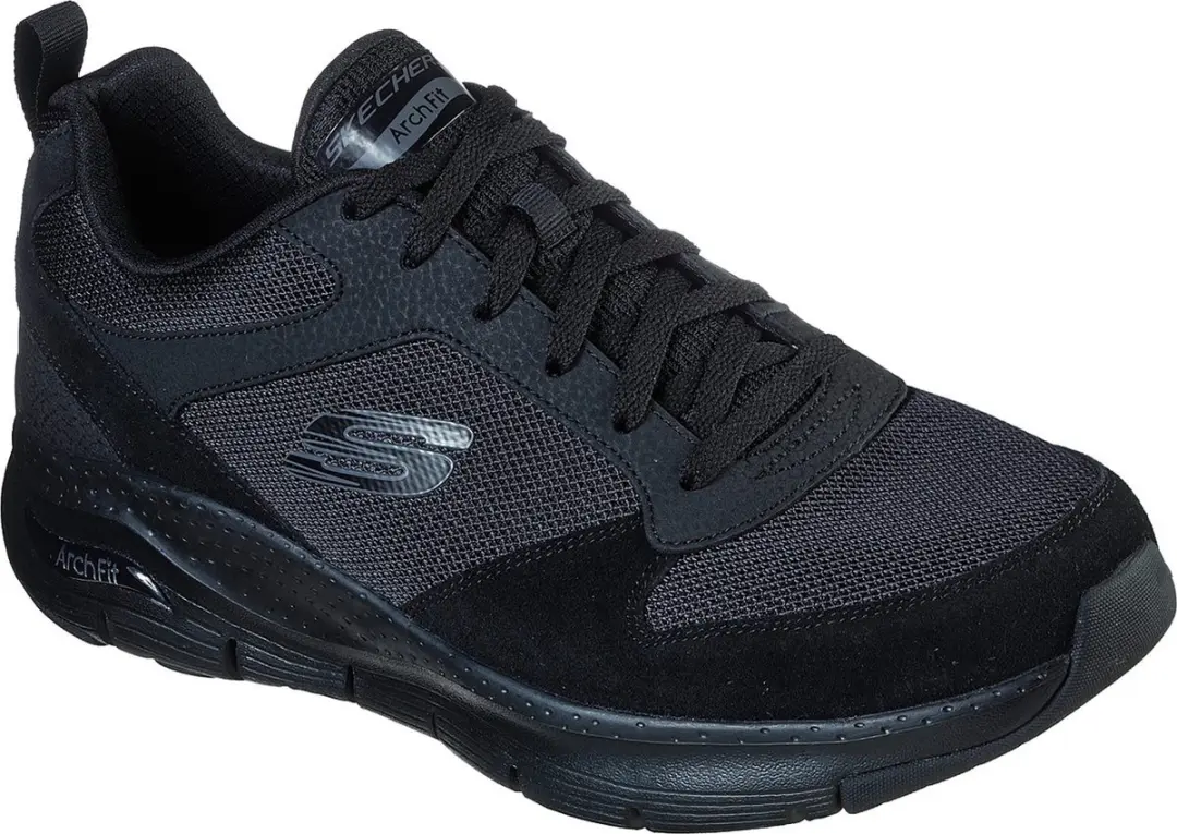 Skechers Arch Fit-Servitica Heren Sneakers Zwart - afbeelding 6 van 6