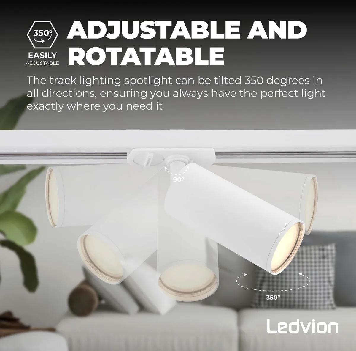 Ledvion LED Railverlichting 3M - 7 Spots 3W 2700K Dimbaar - afbeelding 6 van 6