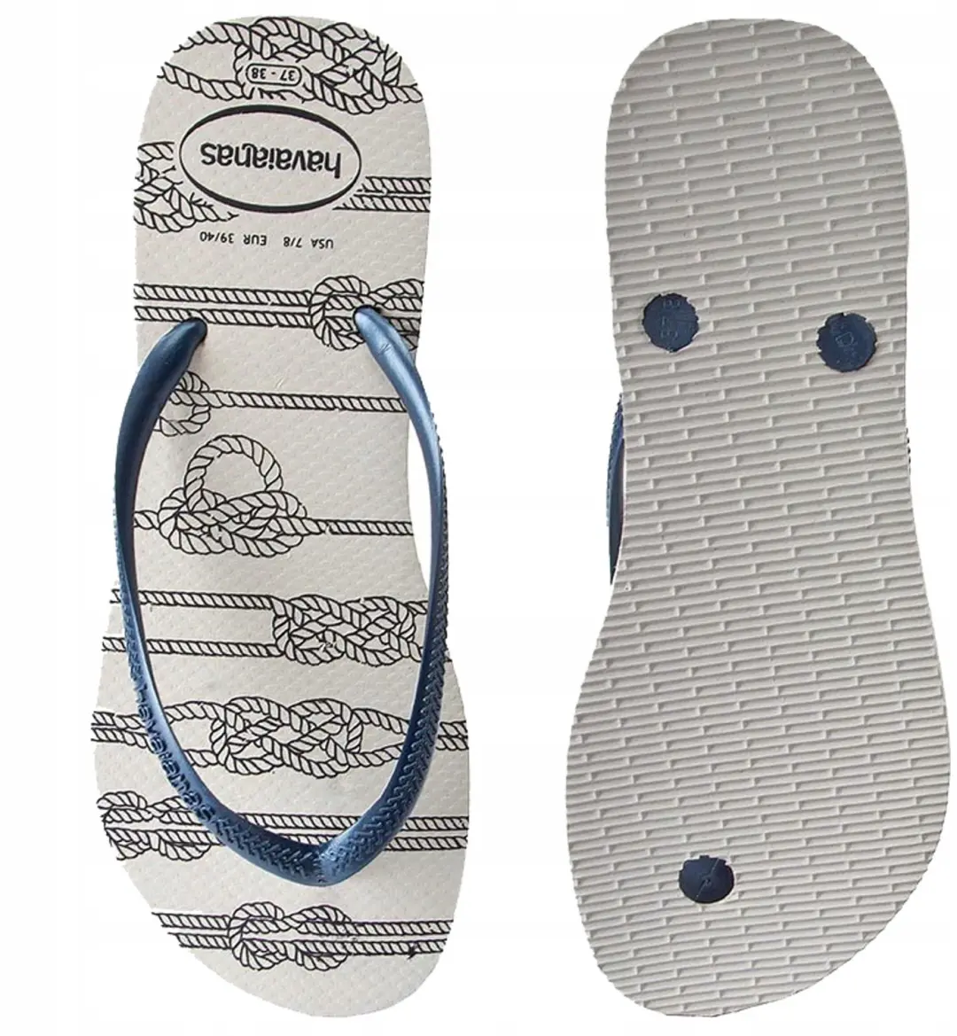 Havaianas Slim Nautical Dames Slippers Grijs Maat 37