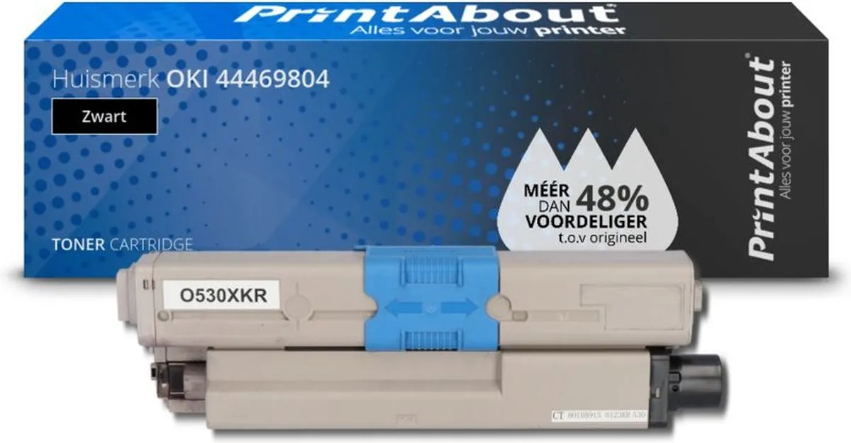 PrintAbout Huismerk 44469804-PA Toner Zwart - 5.500 pagina's