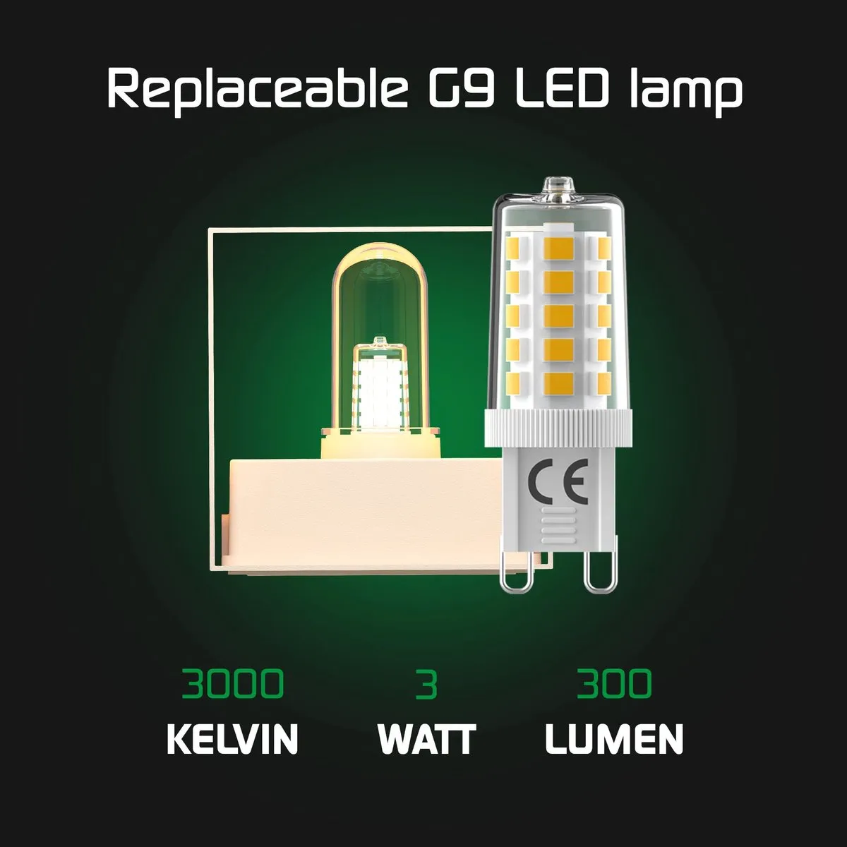 Ledvion 2x LED Wandlamp 3W 3000K IP54 Beige