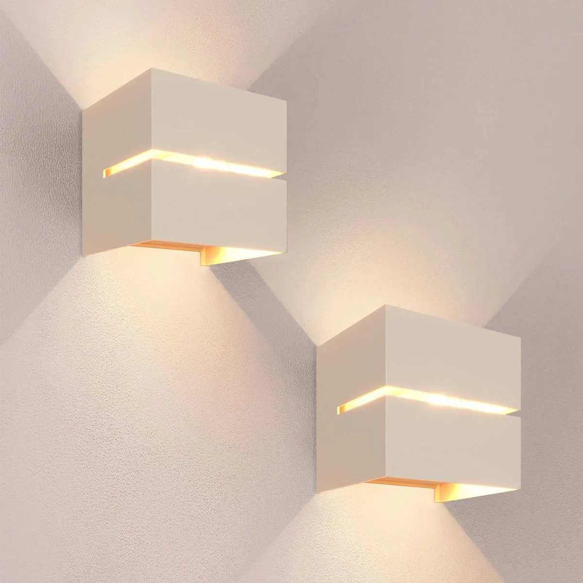 Ledvion 2x LED Wandlamp 3W 3000K IP54 Beige