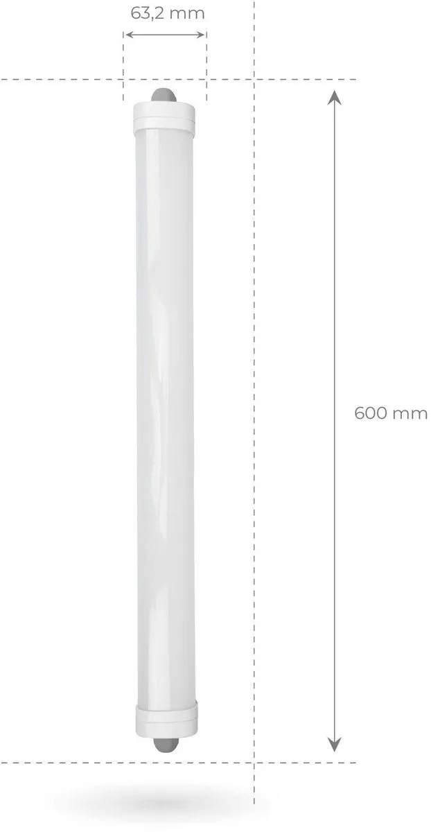 Ledvion 6X LED TL Armatuur 60cm 20W 4000K - 6 Stuks - afbeelding 6 van 6