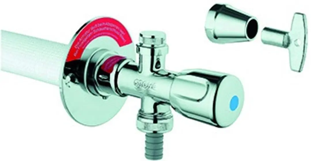 GROHE buitenmuurkraan Eurotec 41212 DN15 met steeksleutel mat chroom, 41212000