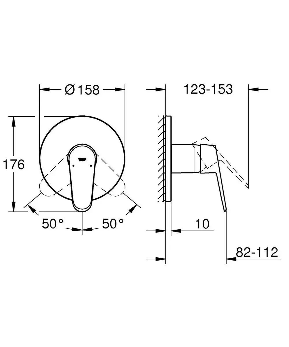 Grohe Eurodisc Cosmopolitan Douchemengkraan 24055002 - Chroom - afbeelding 3 van 5