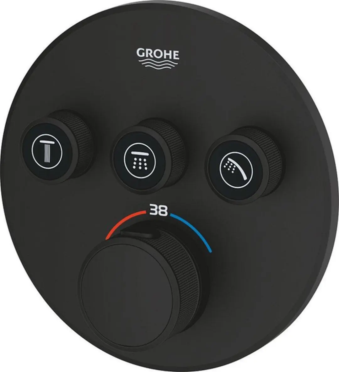 Grohe Grohtherm Smartcontrol Afdekset Phantom Black - afbeelding 3 van 6