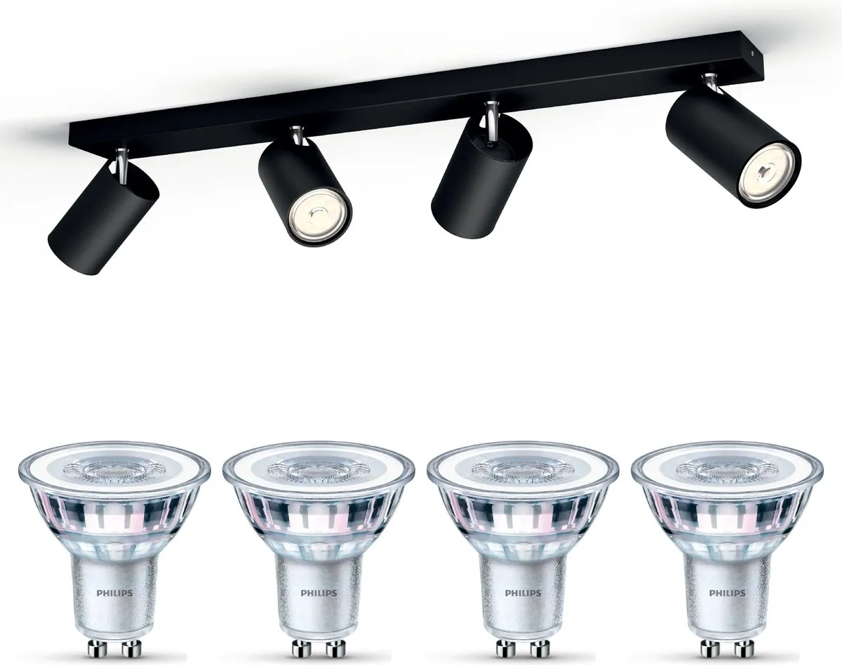 Philips Kosipo Opbouwspot Zwart