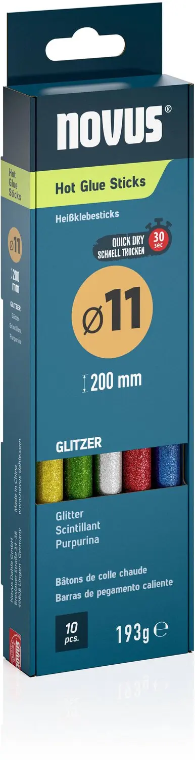 Novus Lijmpatronen 11 mm glitter