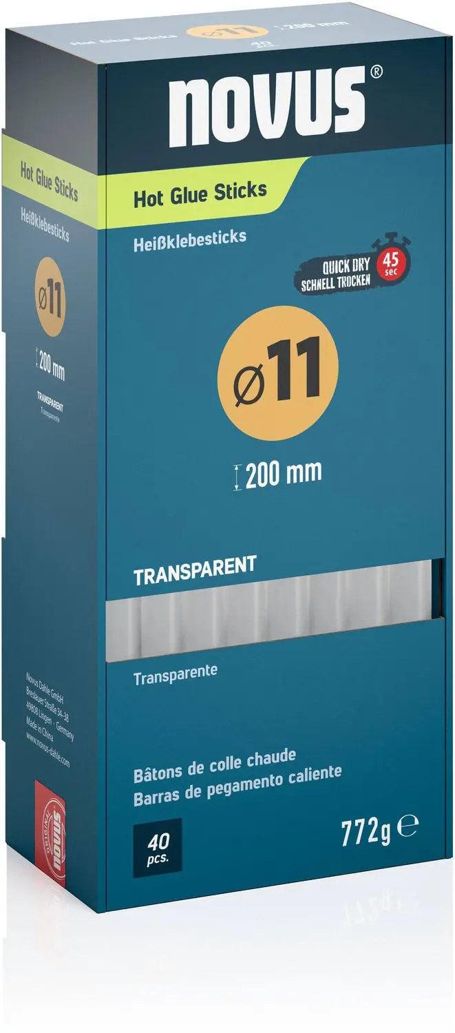 Novus Lijmpatronen 11 mm transparant