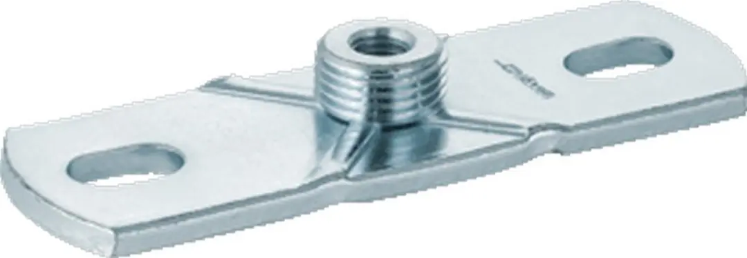 GEB grondplaat v/beugelbev PE, staal, (bxlxh) 40x120x14mm, el verz