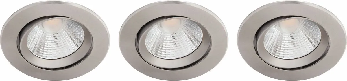 Philips Sparkle Inbouwspot 3-lichts - Ø8,5cm - Nikkel