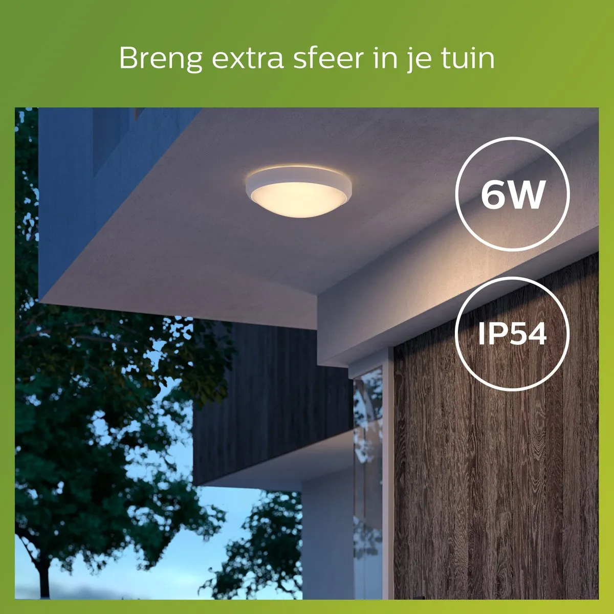 Philips Doris Ceiling 6W Warm Wit IP54 - 22cm - afbeelding 6 van 6