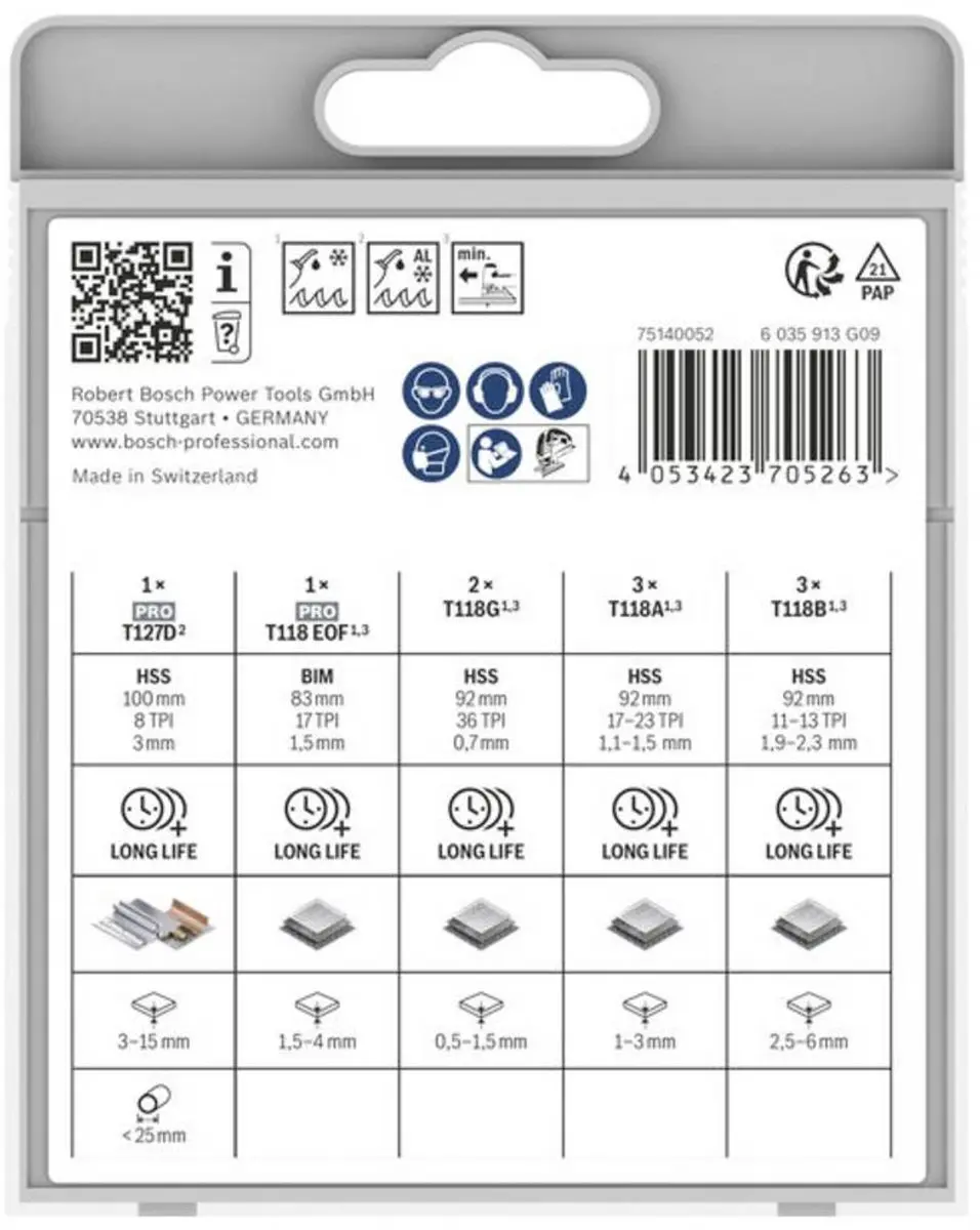 Bosch Professional RBB-10ER Decoupeerzaagbladset Metal Advanced - 10-delig - afbeelding 2 van 2