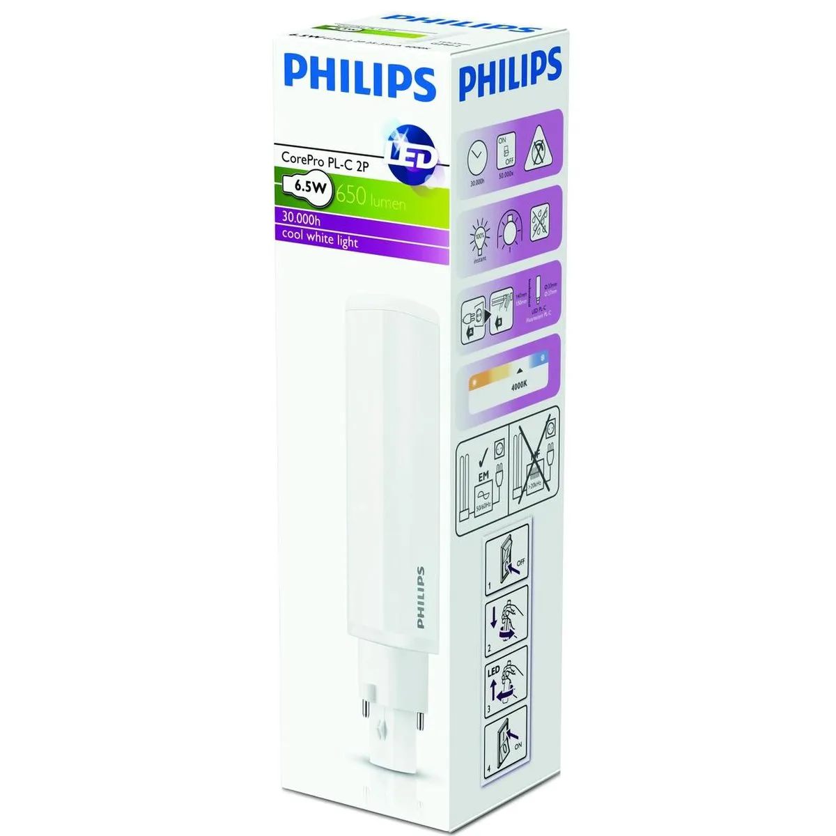 Philips LED CorePro PLC 6.5W G24d-2