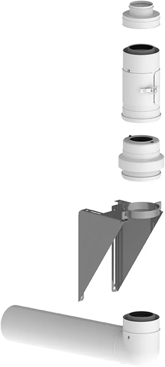 Remeha PPS-basisbouwpakket RUA2/2, DN 80/125, buitenmuur boven dak, 7647999