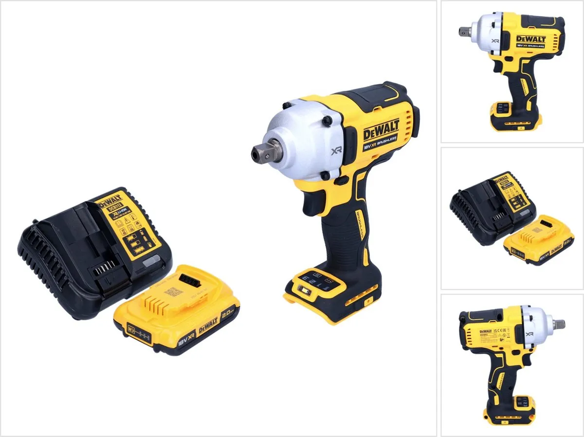 DeWalt DCF892 D1 Slagmoersleutel 18V 812Nm - 1x2Ah Accu + Oplader - afbeelding 2 van 6