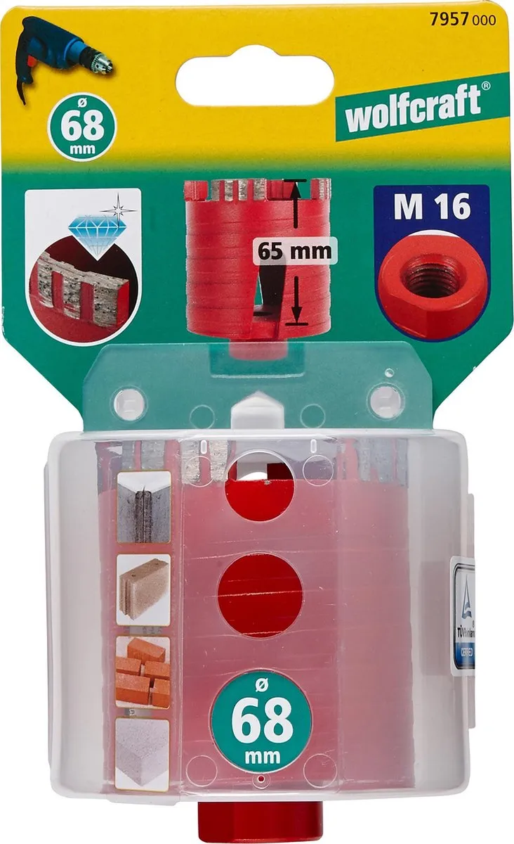 Wolfcraft Gatenzaag 68mm Diamant - Beton