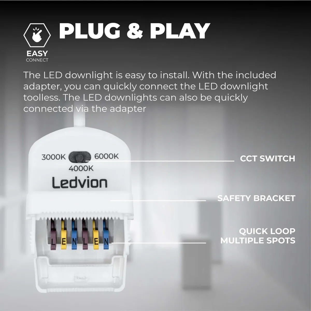 Ledvion - 3X LED Inbouwspot - Wit - Dimbaar - 5W - IP65 - CCT - COB - Ø75mm