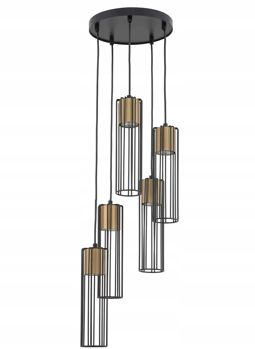Sigma Fobia Hanglamp Zwart/Goud GU10 5x25W