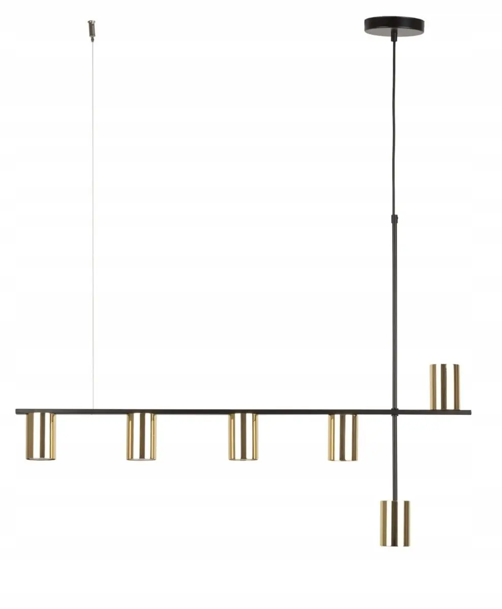 Sigma Vendo 6 hanglampen zwart messing