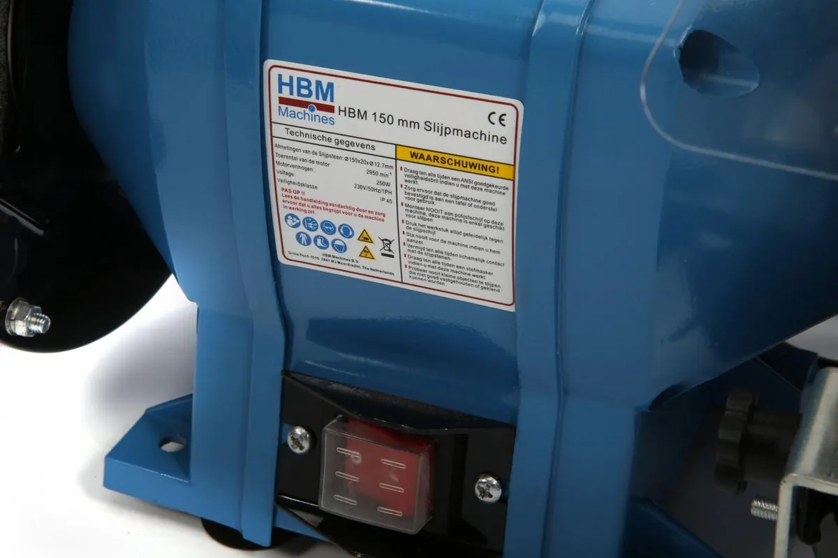 HBM Machines 150mm Slijpmachine 250W - Blauw