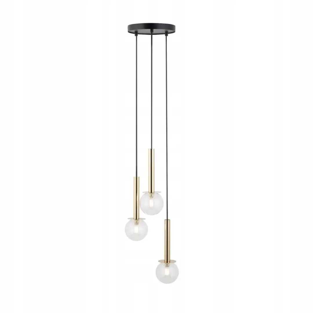 DAISY 3 hanglamp met transparante glazen schaal
