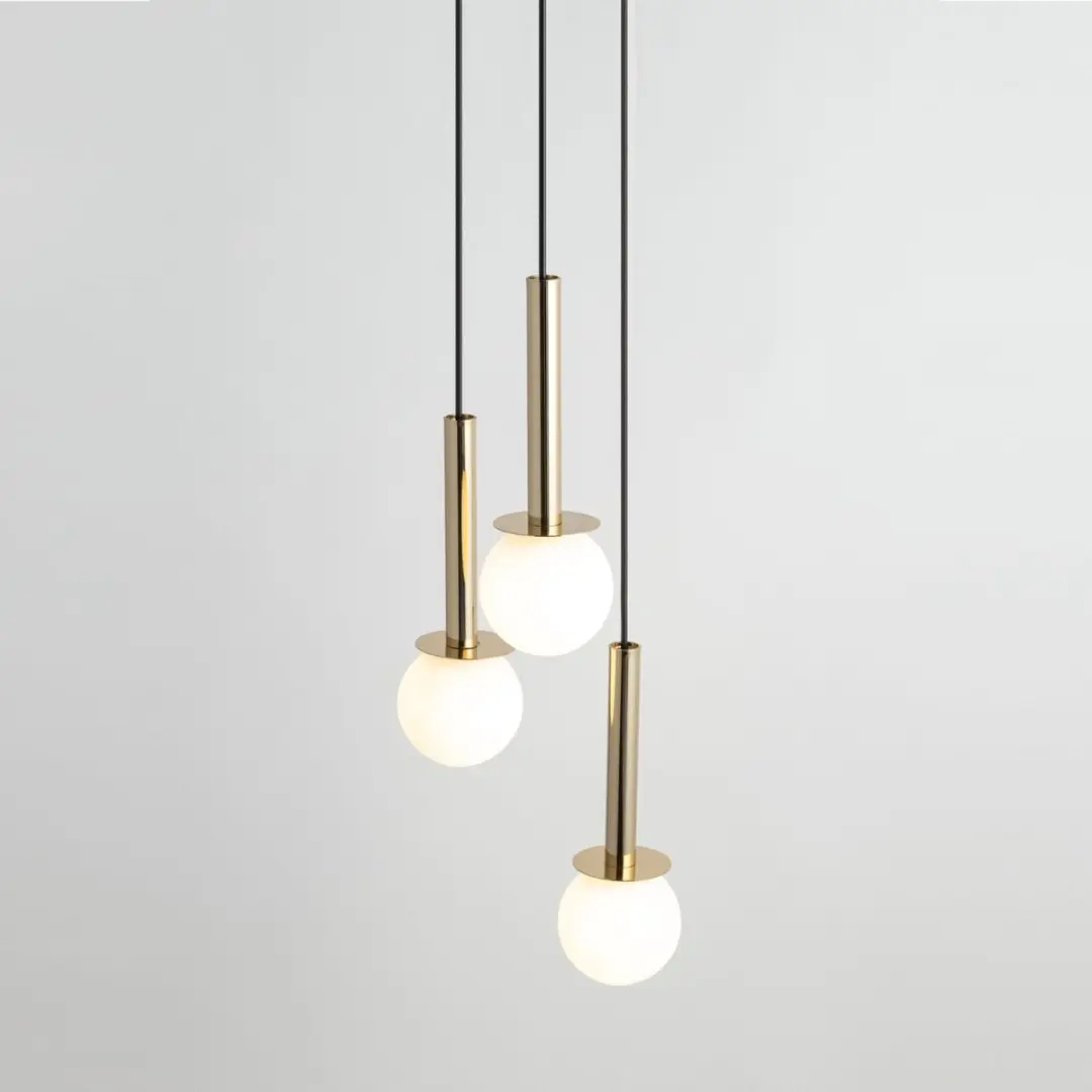 Sigma Daisy Hanglamp 3-lamps Glas - Goud/Wit/Zwart - afbeelding 2 van 2