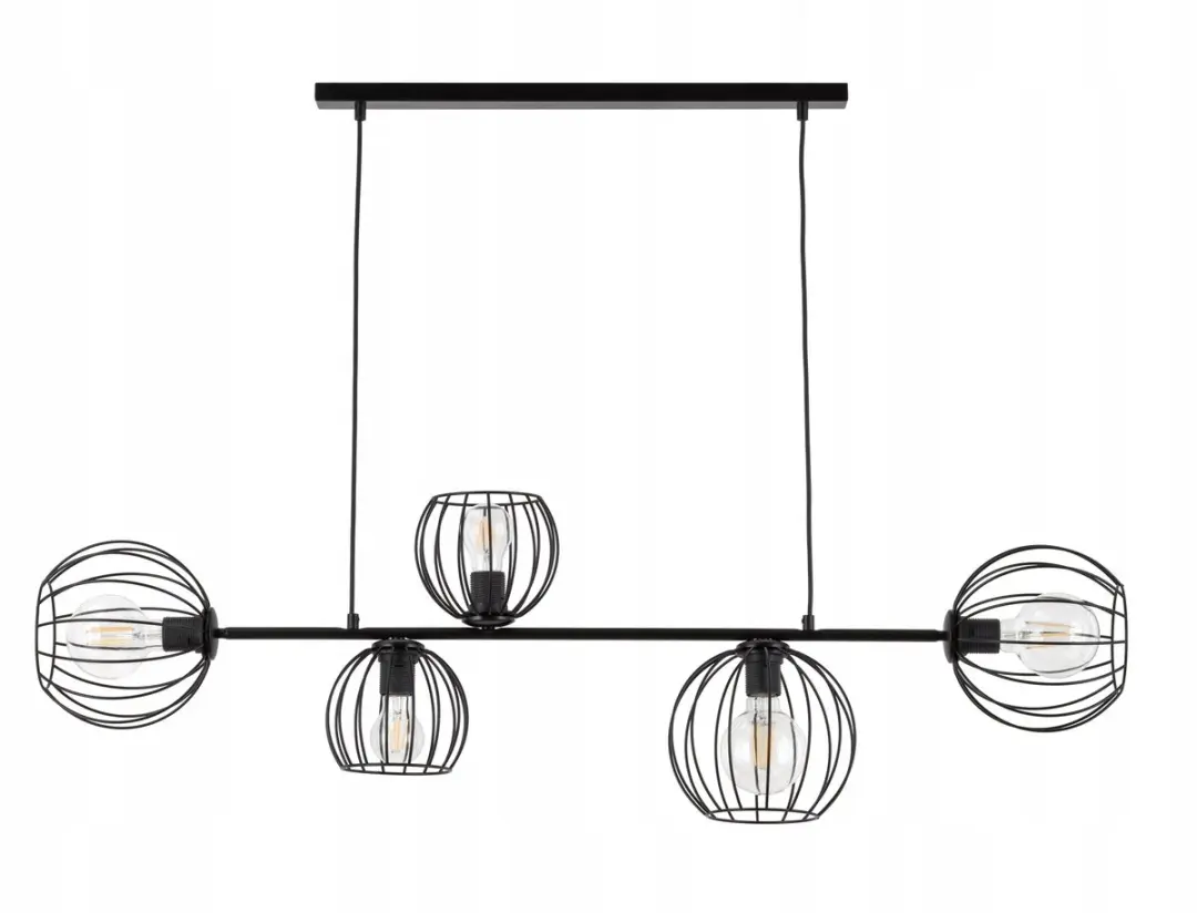Sigma Madam 5 Zwarte Hanglamp E27 5x60W Verstelbaar