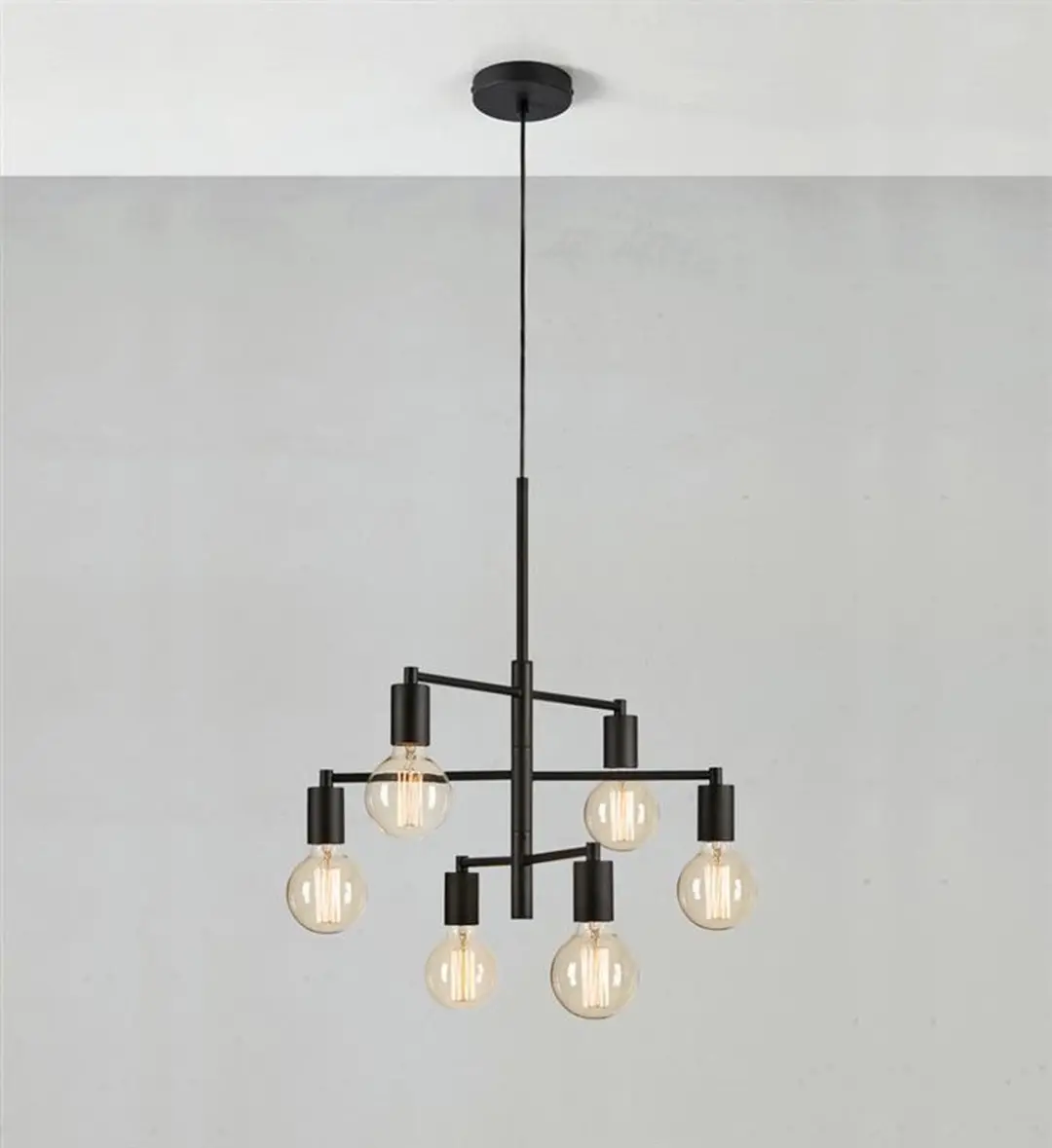 Markslöjd Cielo Hanglamp 6L - 6x E27 Zwart - afbeelding 3 van 3