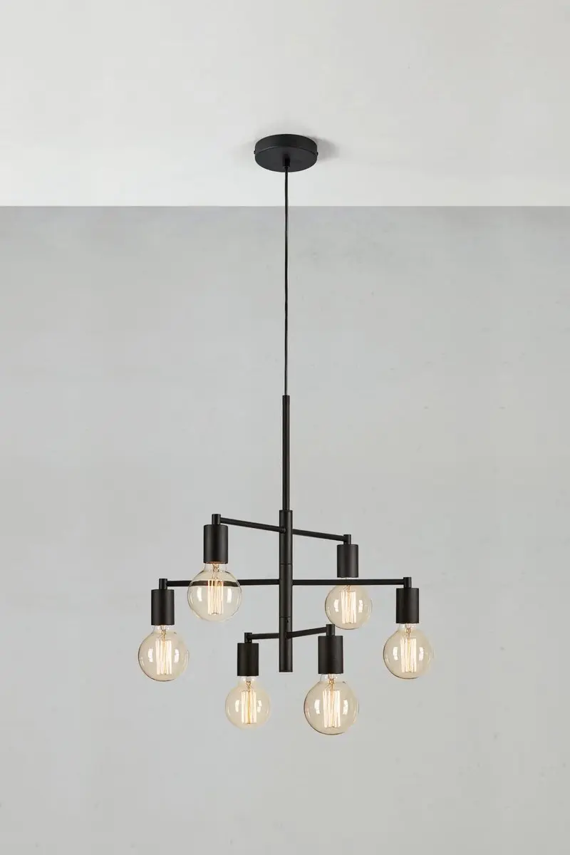 Markslöjd Cielo Hanglamp 6L - 6x E27 Zwart - afbeelding 2 van 3