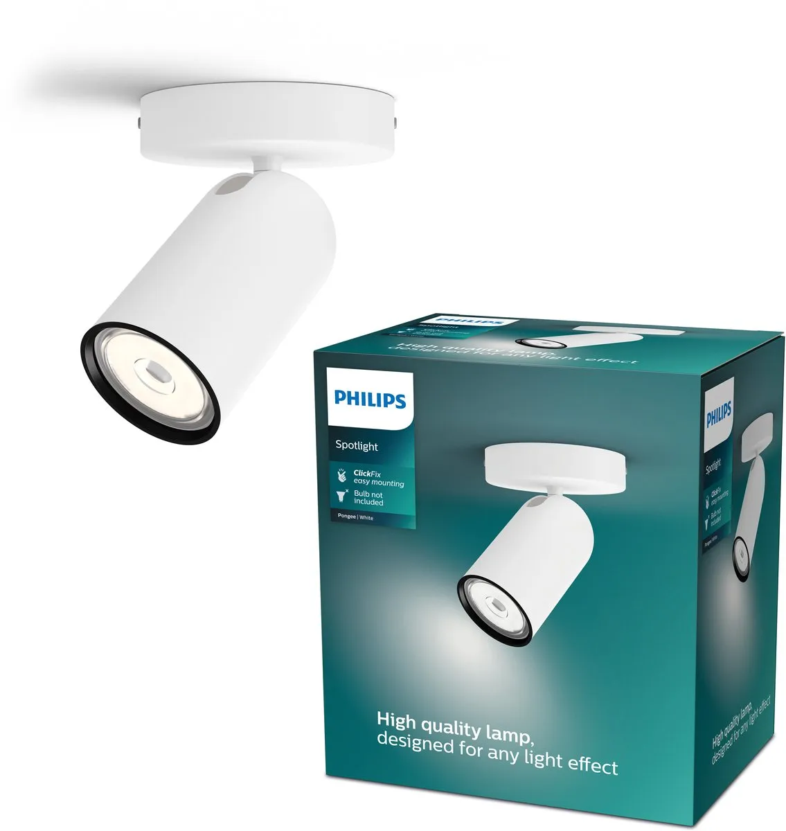 Philips LED Pongee Opbouwspot 1-lichts