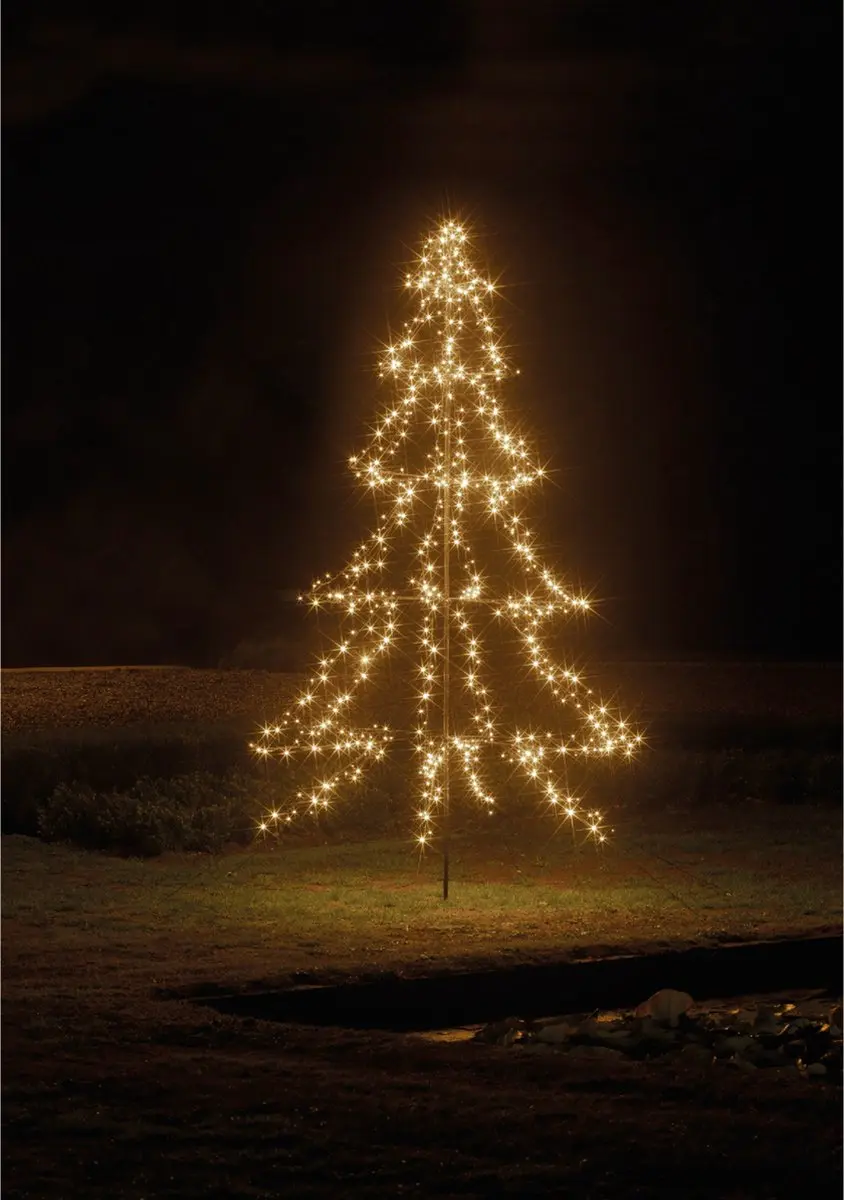 Lumineo LED Boom Metaal 300cm - 600 Lampjes Warm Wit - afbeelding 3 van 6