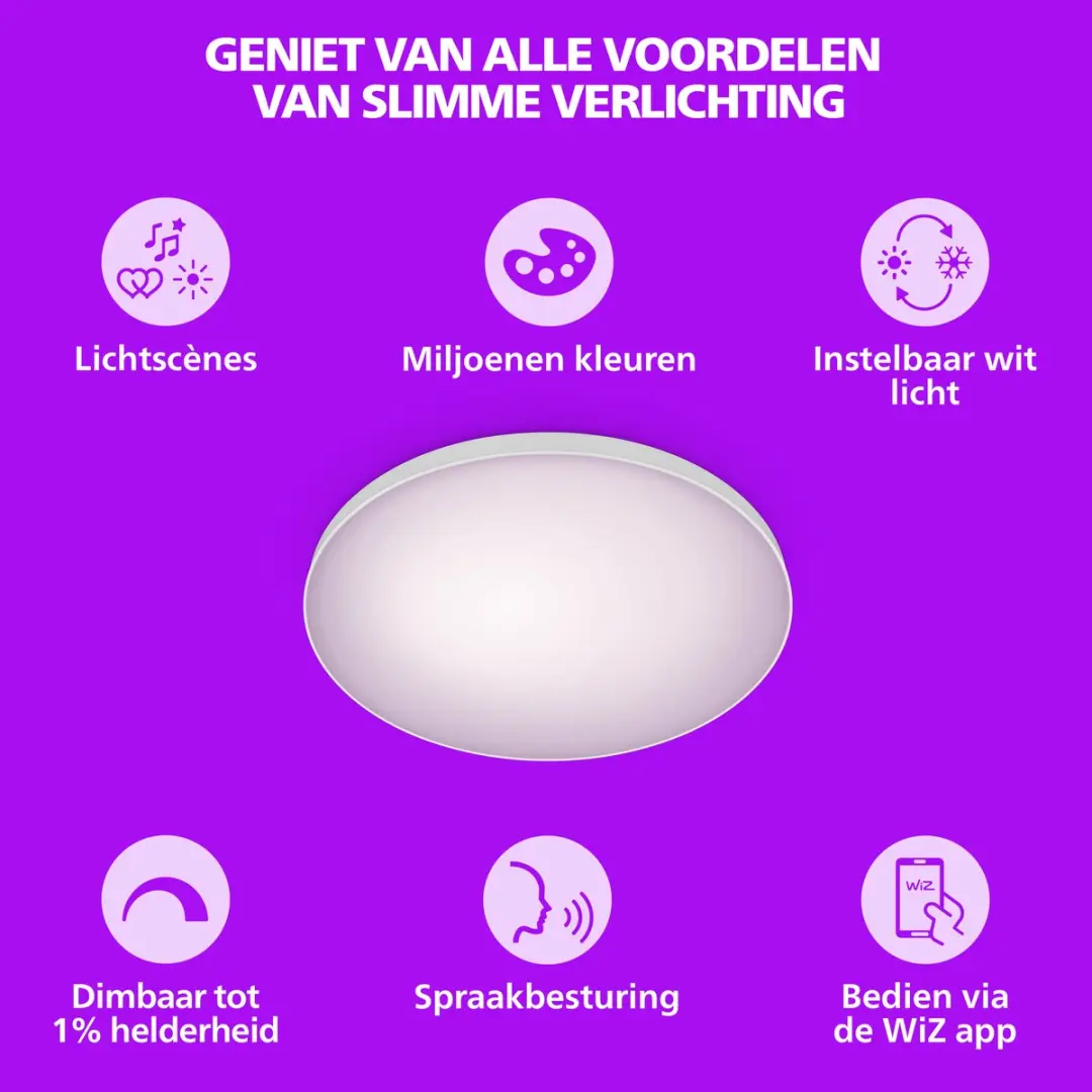 Philips Smart Lighting Plafondlamp 24W RGBW - 37,5cm Wit - afbeelding 2 van 6